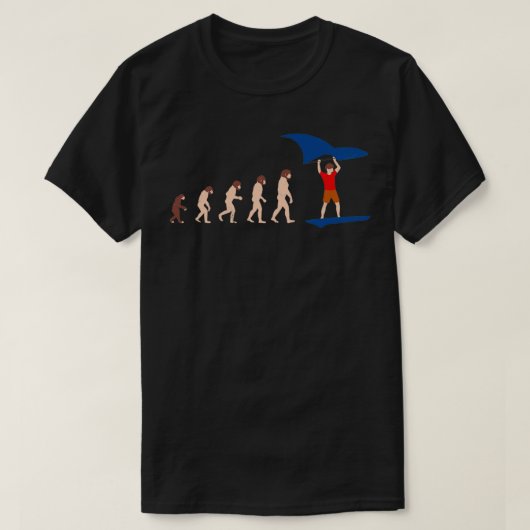 Evolutie - opblaasbaar surfer - idee 3 t-shirt (Design voorkant)