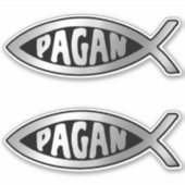 Evolutie - Pagan x 2 Sticker (Voorkant)