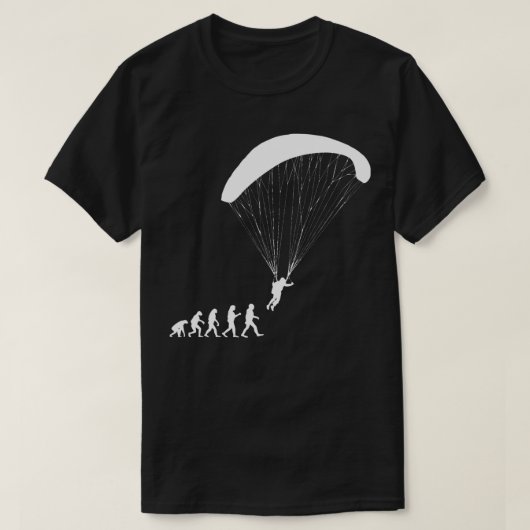 Evolutie Paraglider Pilot Funny T-shirt (Design voorkant)