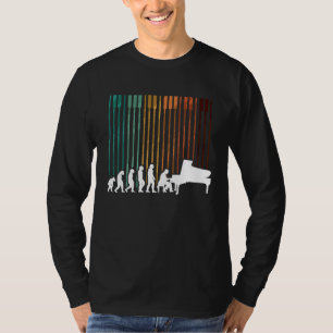 Evolutie Piano Muzikant Toetsenbord Orkest T-shirt