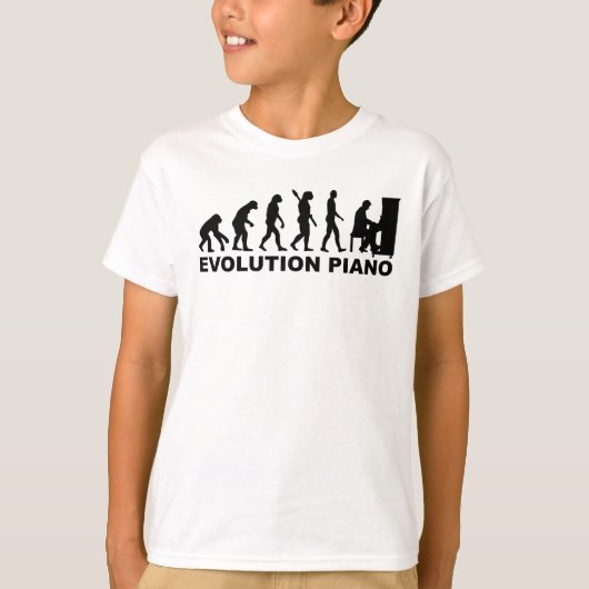 Evolutie Piano T-shirt (Voorkant)