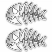 Evolutie - Piraat x 2 Sticker (Voorkant)