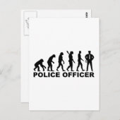 Evolutie-politieagent Briefkaart (Voorkant / Achterkant)