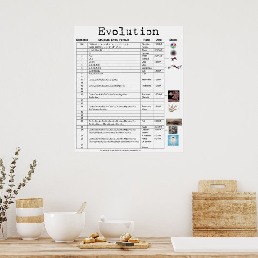 Evolutie-Poster Poster (Keuken)