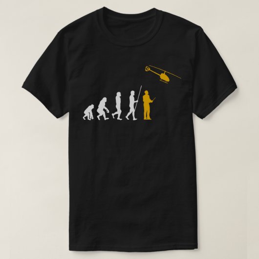Evolutie RC-helikoptermodel met afstandsbediening T-shirt (Design voorkant)