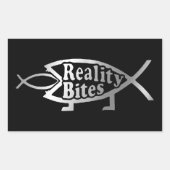 Evolutie - Reality Bites Rechthoekige Sticker (Voorkant)