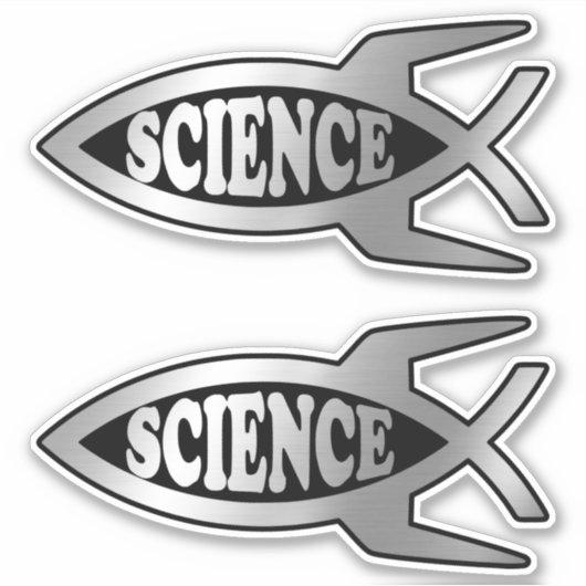 Evolutie - Rocket Science x 2 Sticker (Voorkant)