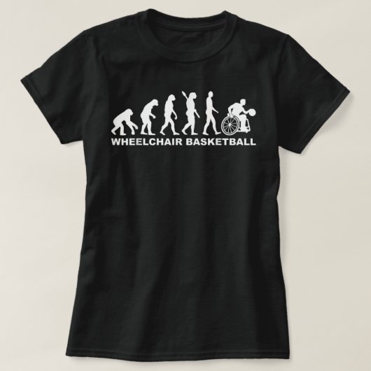 Evolutie rolstoelbasketbal T-Shirt (Design voorkant)