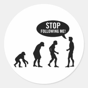 evolutie ronde sticker