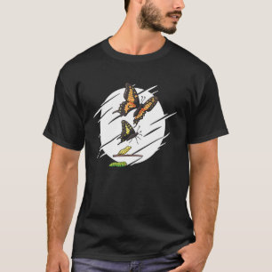 Evolutie Rups Monarchvlinder T-shirt