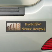 Evolutie Rust Nooit Bumpersticker (Op auto)