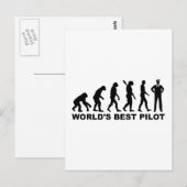 Evolutie 's werelds beste piloot briefkaart (Voorkant / Achterkant)