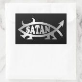 Evolutie - Satan + Rechthoekige Sticker (Tas)