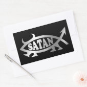 Evolutie - Satan + Rechthoekige Sticker (Envelop)