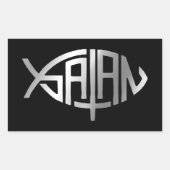 Evolutie - Satan + Rechthoekige Sticker (Voorkant)