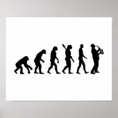 Evolutie-saxofon Poster (Voorkant)