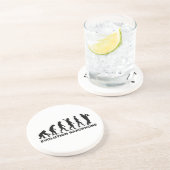 Evolutie-saxofon Zandsteen Onderzetter (Zijkant)