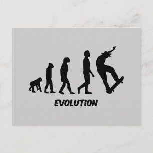 Evolutie Skateboarden Briefkaart
