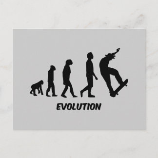 Evolutie Skateboarden Briefkaart