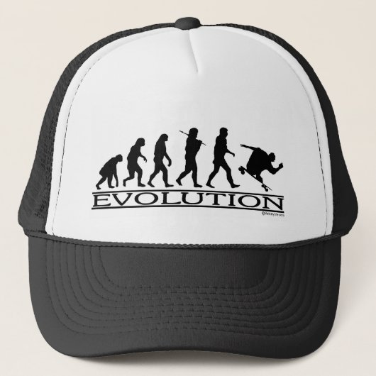 Evolutie - Skateboarden - Mannelijke Trucker Pet (Voorkant)