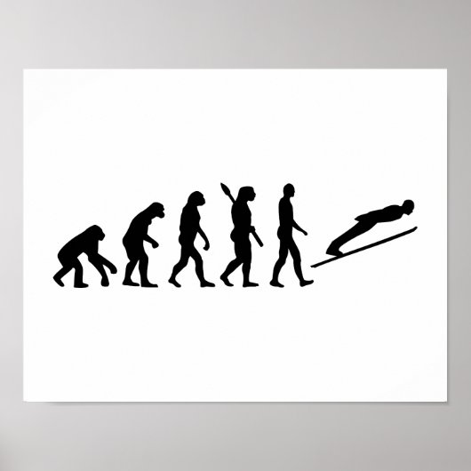 Evolutie skischoenen poster (Voorkant)