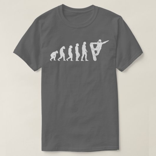 Evolutie Snowboarder Snowboard Snowboarding T-shirt (Design voorkant)