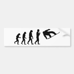Evolutie Snowboarding Bumpersticker