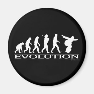 Evolutie - Snowboarding Magneet
