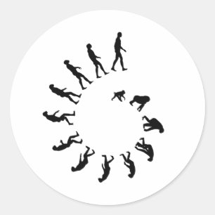 Evolutie-spiraal Ronde Sticker