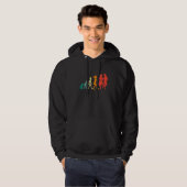 Evolutie Square Dance Grappig Retro Hoodie (Voorkant volledig)
