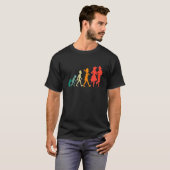 Evolutie Square Dance Grappig Retro T-shirt (Voorkant volledig)