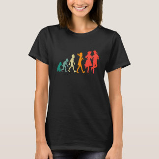 Evolutie Square Dance Grappig Retro T-shirt