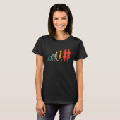 Evolutie Square Dance Grappig Retro T-shirt (Voorkant volledig)