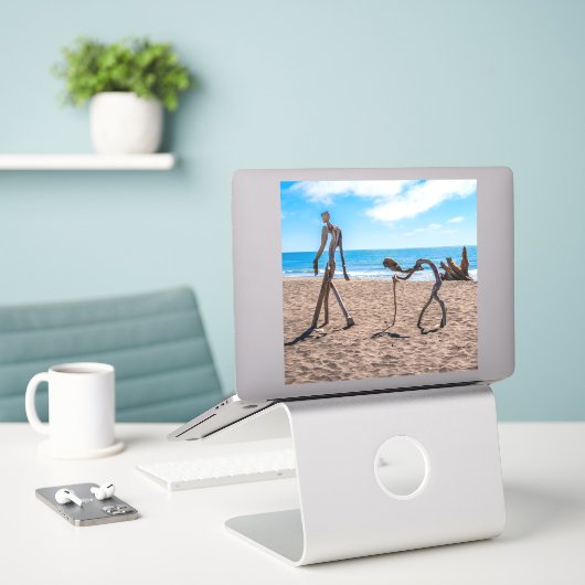 Evolutie Sticker (Laptop op bureau)