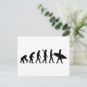 Evolutie surfbord voor surf briefkaart (Staand voorkant)
