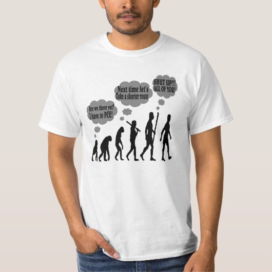 Evolutie. T-shirt (Voorkant)