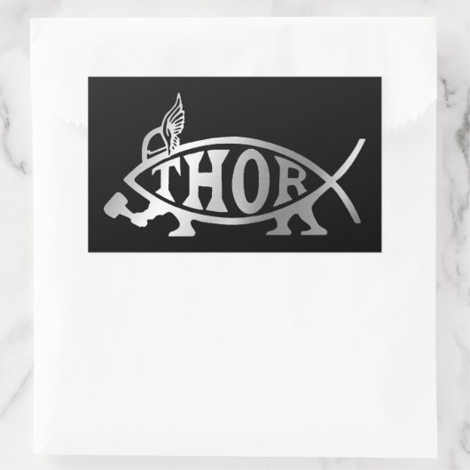 Evolutie - Thor Rechthoekige Sticker (Tas)