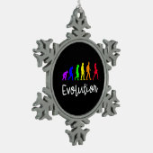 Evolutie Tin Sneeuwvlok Ornament (Links)