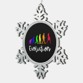 Evolutie Tin Sneeuwvlok Ornament (Rechts)