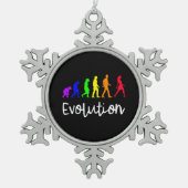Evolutie Tin Sneeuwvlok Ornament (Voorkant)