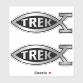 Evolutie - Trek x 2 Sticker (Vel)