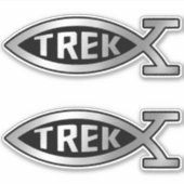Evolutie - Trek x 2 Sticker (Voorkant)