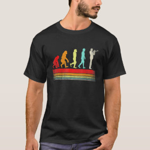Evolutie Trompet Retro Vintage Grappige Evolutie V T-shirt