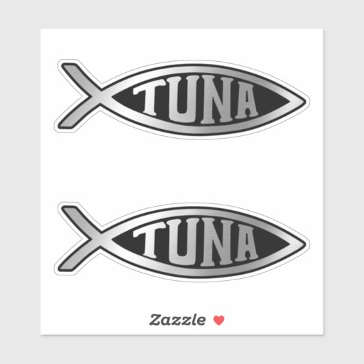 Evolutie - Tuna x 2 Sticker (Vel)