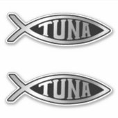 Evolutie - Tuna x 2 Sticker (Voorkant)