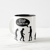 evolutie tweekleurige koffiemok (Voorkant links)