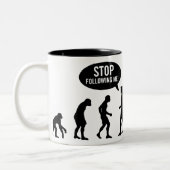 evolutie tweekleurige koffiemok (Links)