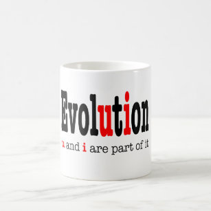 Evolutie: u en ik maken er deel van uit - koffie m koffiemok