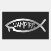 Evolutie - Vampire Rechthoekige Sticker (Voorkant)