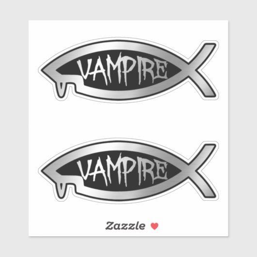 Evolutie - Vampire x 2 Sticker (Vel)